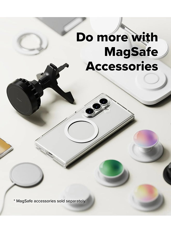 Ringke Fusion Magnetic Case For Samsung Galaxy Z Fold 7 [For MagSafe] Transparent PC Hard Back Shockproof Soft TPU Bumer Phone Cover -Clear clear - Image 3