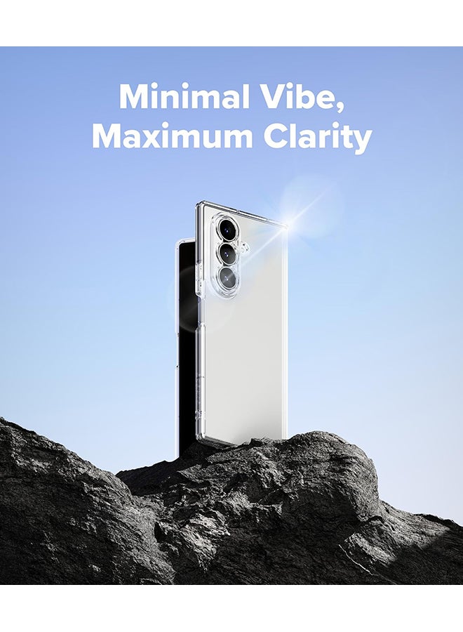 Ringke Fusion For Samsung Galaxy Z Fold 7, Translucent Anti-Scratch Hard PC Back Shockproof TPU Bumper Protective Phone Cover -Clear clear - Image 3