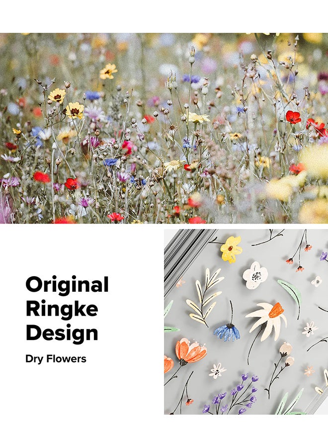 Ringke Fusion For Samsung Galaxy Z Fold 7, Translucent Anti-Scratch Hard PC Back Shockproof TPU Bumper Protective Phone Cover -Dry Flowers Dry Flowers - Image 3