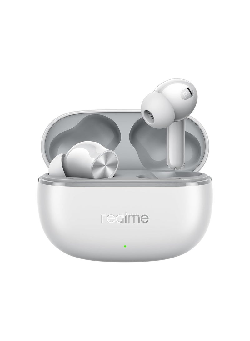 ريل مي سماعات أذن بلوتوث Buds T200 Lite، 4 ميكروفونات، إلغاء الضوضاء البيئية بالذكاء الاصطناعي للمكالمات - رمادي عاصف - Image 1