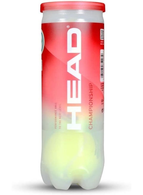 Championship Tennis Balls – Pack of 3 – Durable, All-Court Play for Beginners and Club Players