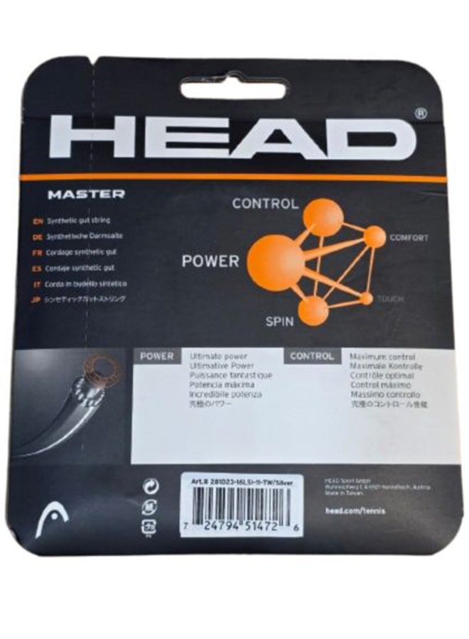 HEAD Master 16g Tennis String Set, Silver (Synthetic Gut) – Professional Tennis Racquet – High Performance | Lightweight | Power & Control - Premium tennis_strings designed for performance, durability, and comfort - Image 2