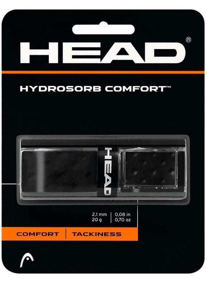 HEAD HEAD Hydrosorb Comfort Tennis Racket Replacement Grip – Tacky and Cushioned Grip Tape for Rackets – Black - Image 3