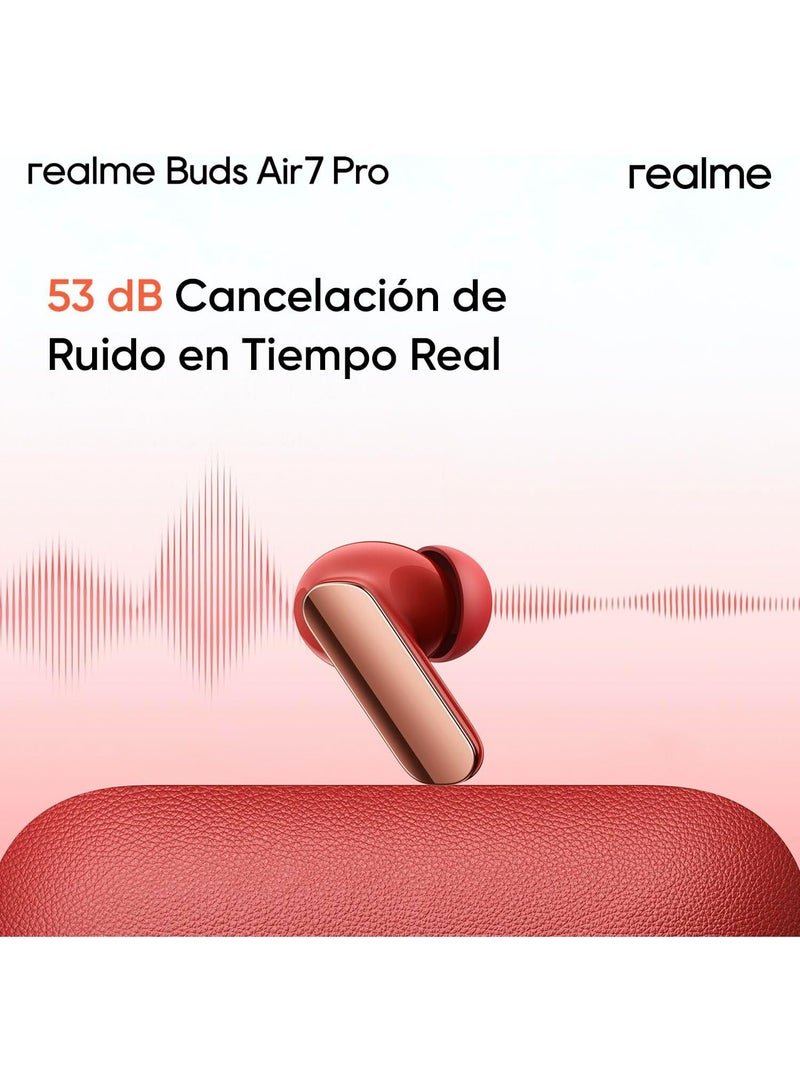 ريل مي سماعات ريلمي بودز إير 7 برو مع ترجمة حية بالذكاء الاصطناعي، سائق مزدوج 11 مم + 6 مم، 48 ساعة من وقت التشغيل، 53 ديسيبل إلغاء الضوضاء النشط، LHDC، 45 مللي ثانية زمن انتقال منخفض، صوت مكاني 360°، مقاومة للغبار والماء IP55 - Image 5