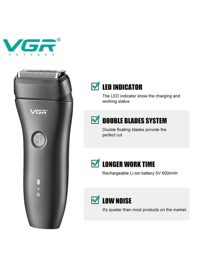 VGR V-351 2-in-1 Electric Shaver Trimmer - Black - Image 4