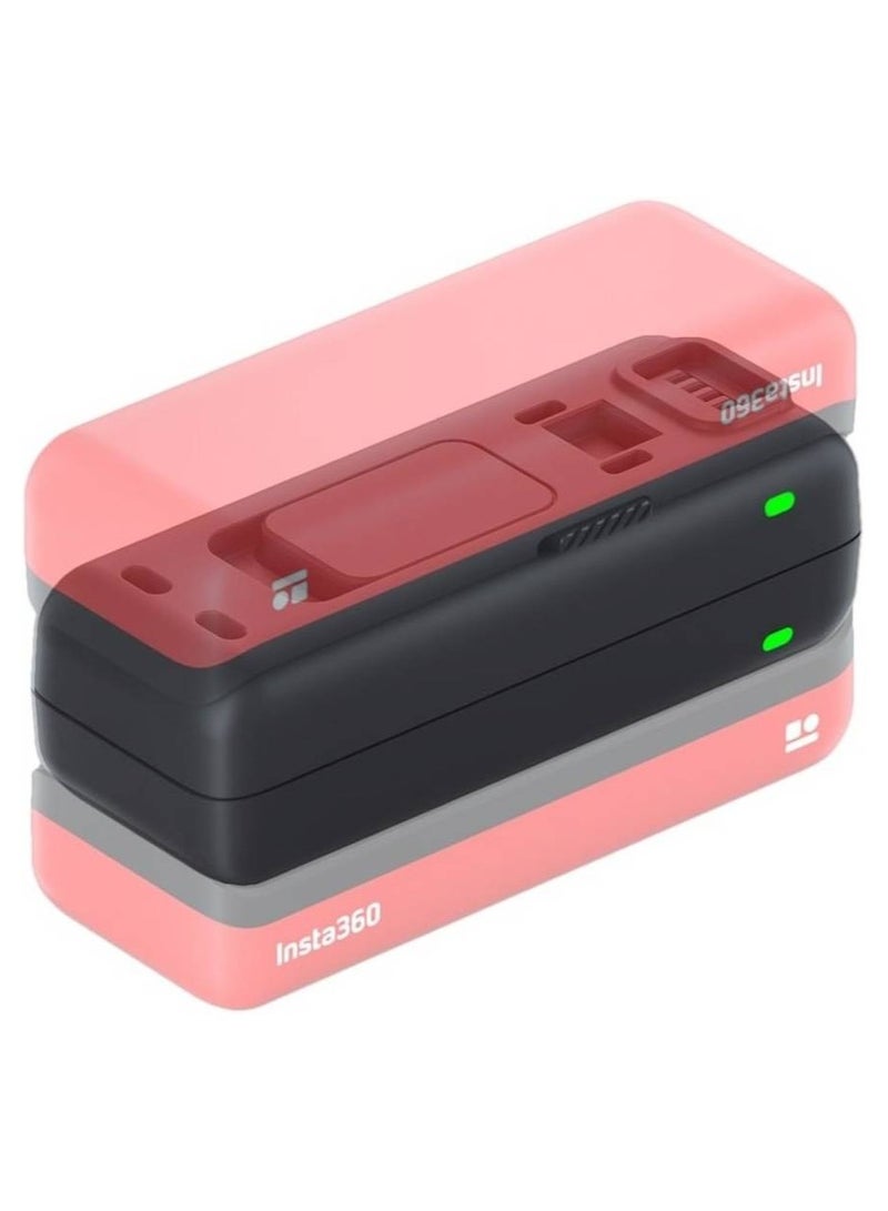 Insta360 2 Ah ONE R Fast Charging Hub, Up to 2 Battery Charging, 9V/2A Input Power, Smart Sequence Base on Battery Levels, USB-C Charging Interface Port One RS HUB  - Image 4