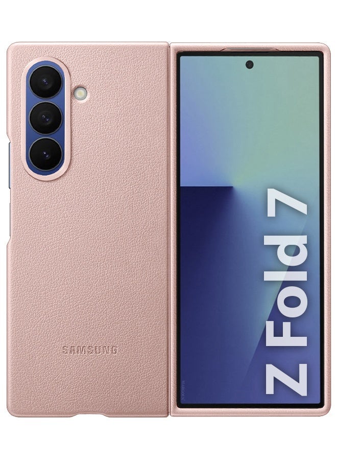 MARGOUN Leather Case Cover for Samsung Galaxy Z Fold 7, Kindsuit Case Slim and sleek - Pink-1 - Image 3