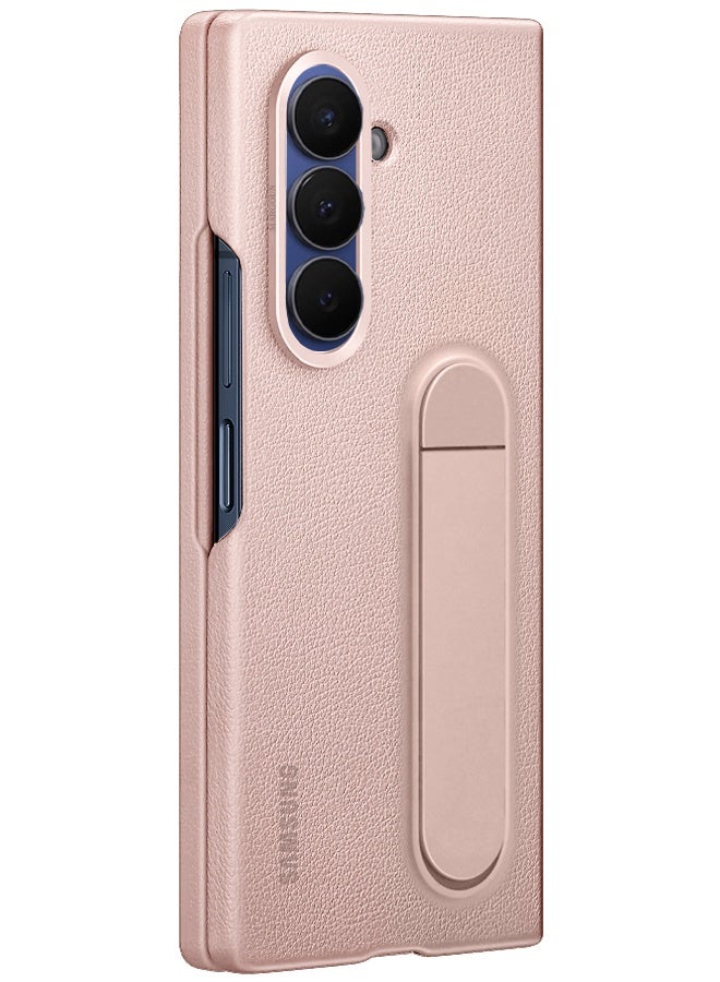 MARGOUN Leather Case Cover for Samsung Galaxy Z Fold 7, Kindsuit Case Slim and sleek with Secure Hand Grip - Pink Pink-G - Image 3