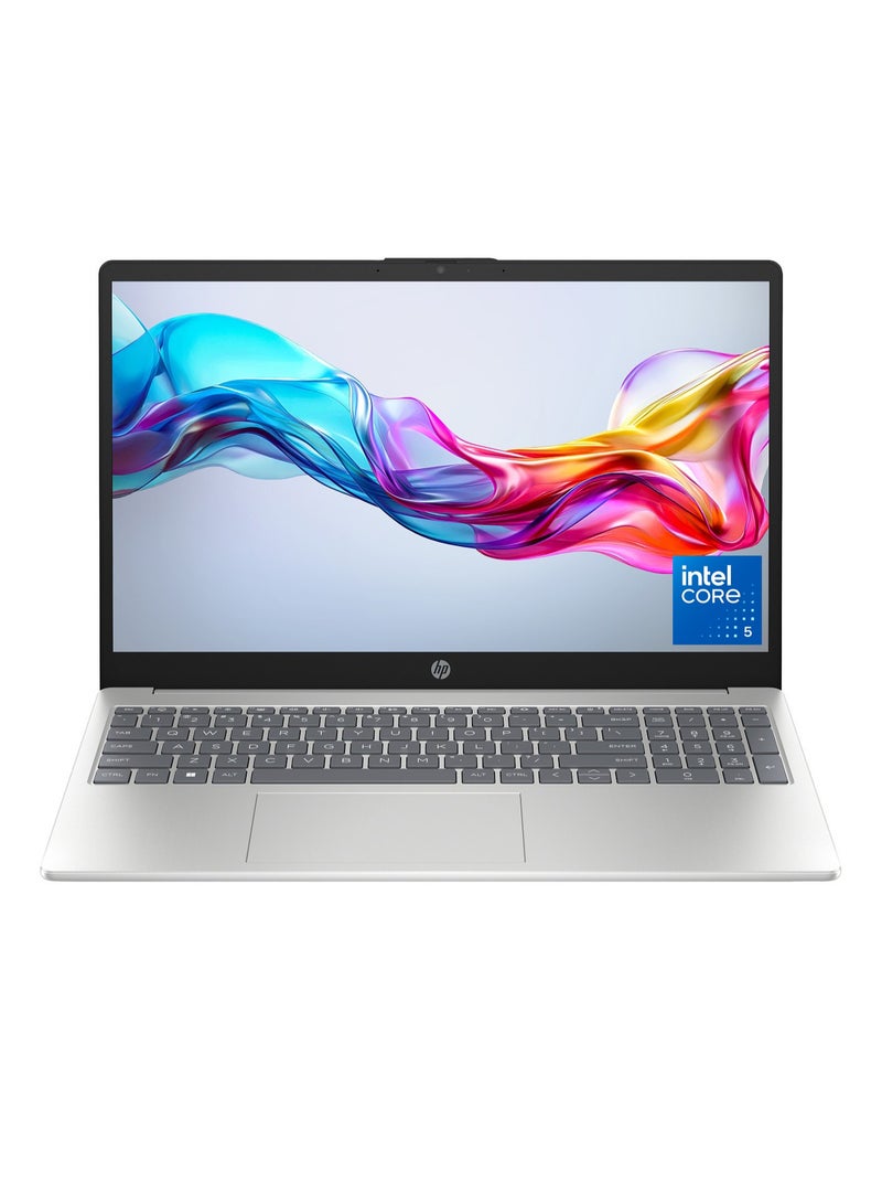 HP Laptop With 15.6 Inch Full HD (1920X1080) Touch Screen Display, Intel Core 5-120U Processor/16GB RAM DDR4/1TB SSD/Windows 11/ English Natural Silver - Image 1