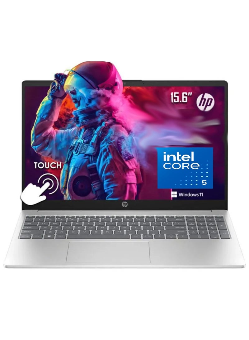 HP Laptop With 15.6 Inch Full HD (1920X1080) Touchscreen Laptop, Intel Core 5-120U Processor/32GB RAM DDR4/1TB SSD/Windows 11 Home English Natural Silver - Image 1