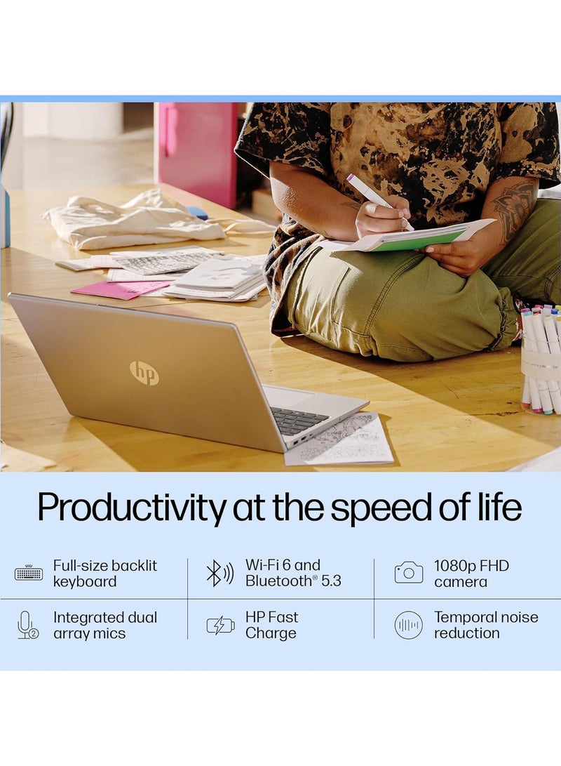 HP Laptop With 15.6 Inch Full HD (1920X1080) Touchscreen Display, Intel Core i5 120U Processor/32GB RAM DDR4/1TB SSD/Windows 11 Pro/ English Natural Silver  - Image 4