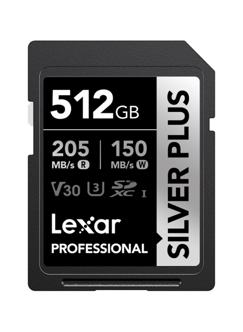 Lexar Professional Silver Plus SDXC Up To 205MB/s Read, Up To 150MB/s Write1 256 GB - Image 1