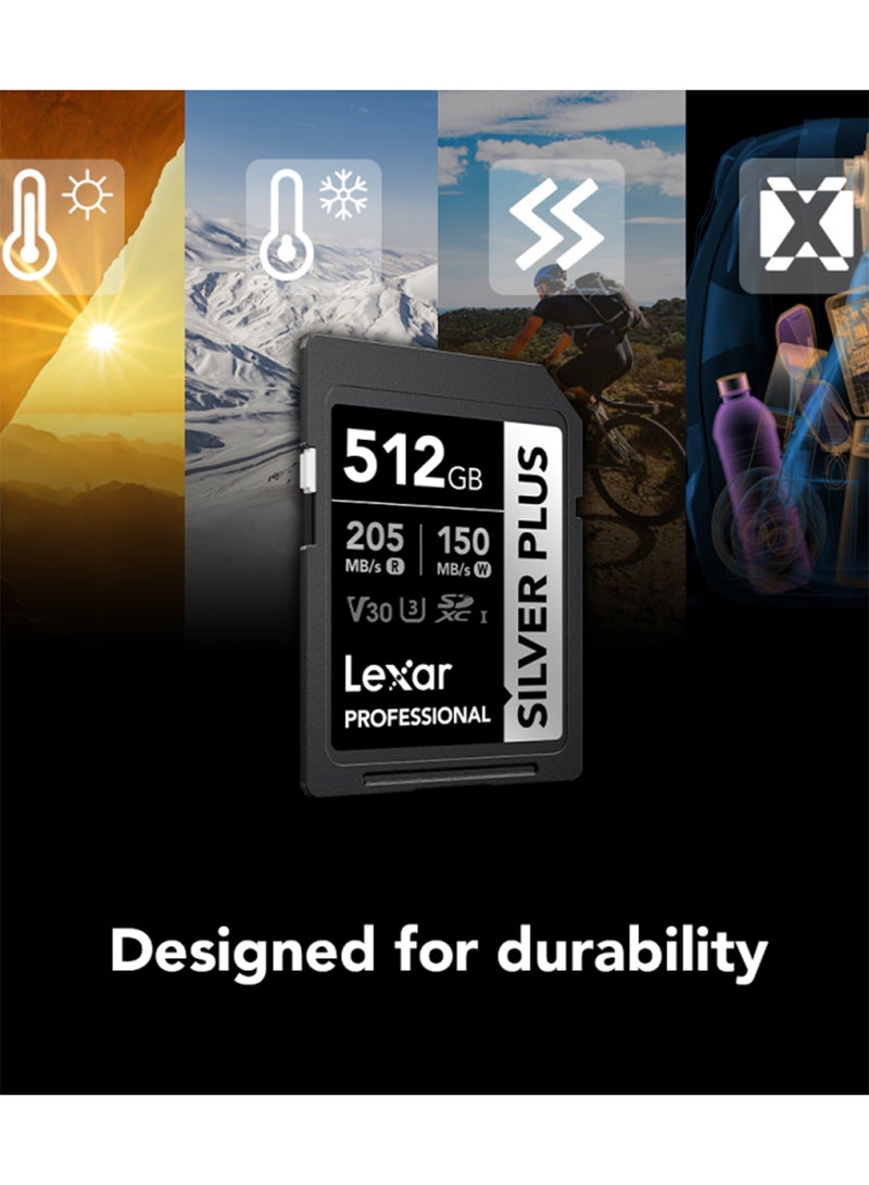 Lexar Professional Silver Plus SDXC Up To 205MB/s Read, Up To 150MB/s Write1 256 GB - Image 4