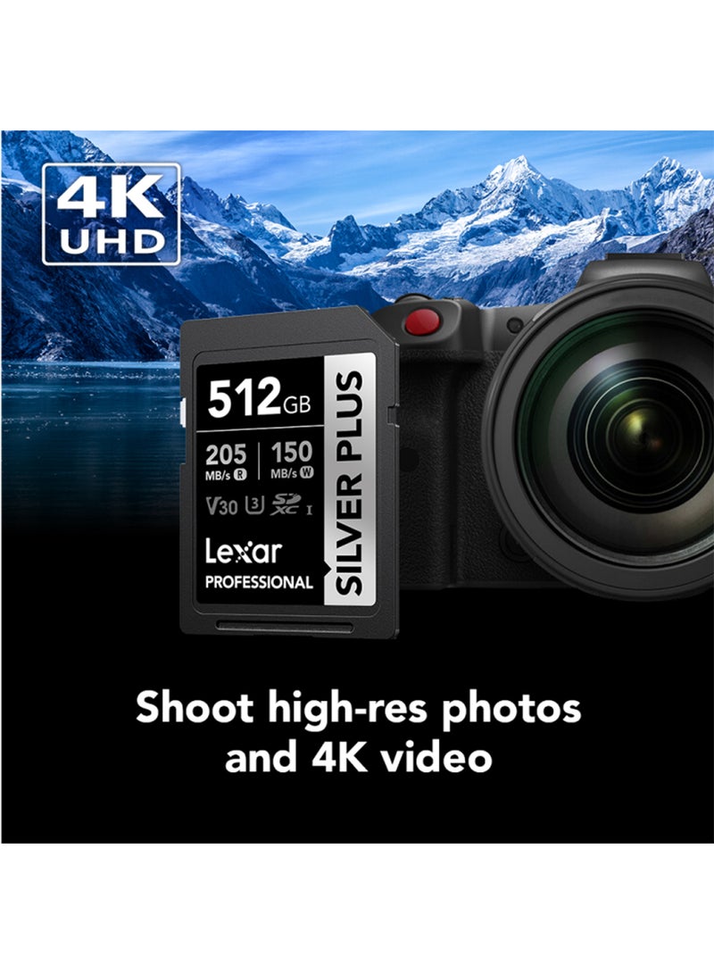 Lexar Professional Silver Plus SDXC Up To 205MB/s Read, Up To 150MB/s Write1 128 GB - Image 3