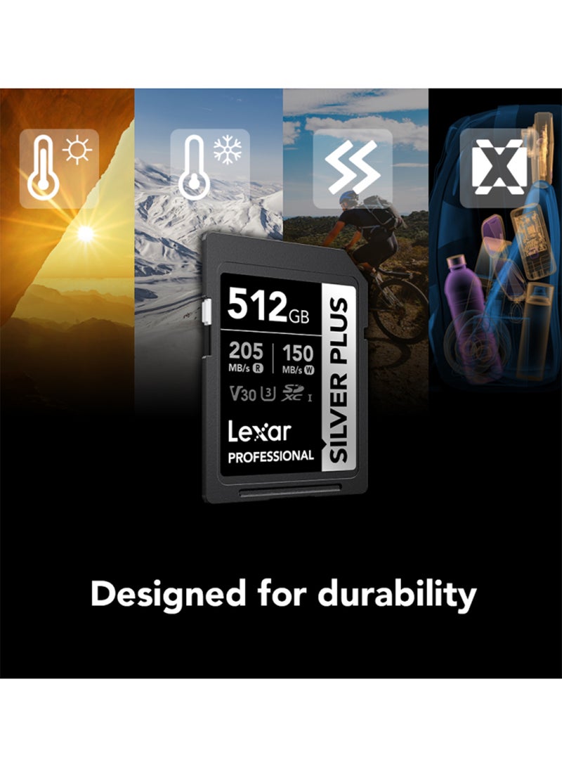 Lexar Professional Silver Plus SDXC Up To 205MB/s Read, Up To 150MB/s Write1 128 GB - Image 4