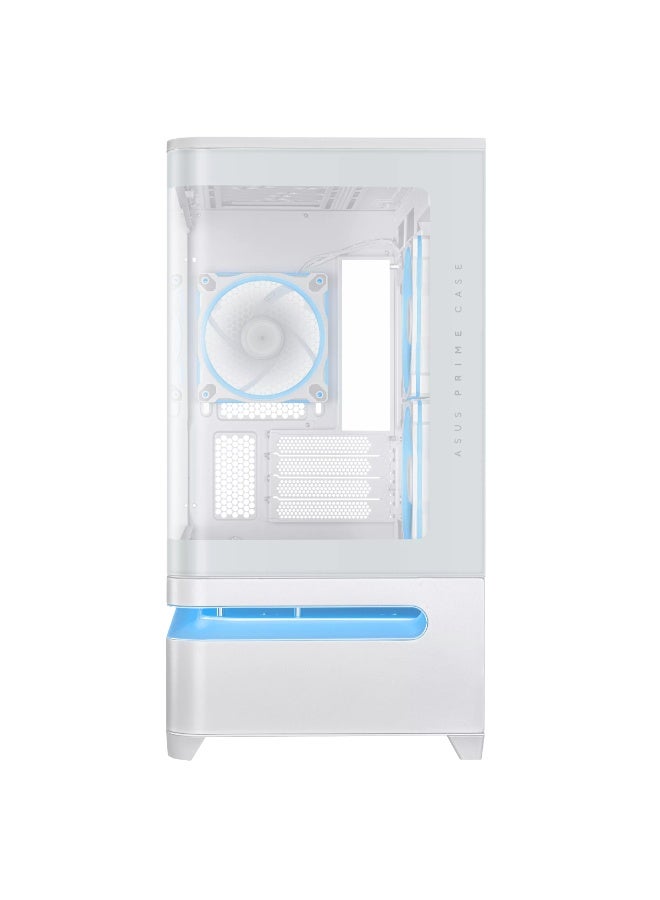 ASUS Prime AP202 ARGB Micro-ATX PC Case, Curved Tempered Glass Side Panel, 3x ARGB Fans, Patented GPU Cooling Slot Vent, Supports 360mm Radiator, Up to 420mm GPU, USB-C, Dust Filters, White | 90DC00P3-B19000  - Image 5