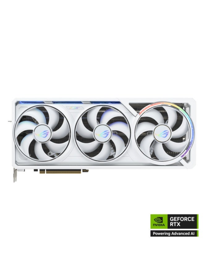 ASUS ROG Astral GeForce RTX 5080 O16G White OC Edition 16GB GDDR7 Graphics Card, 2790MHz Boost Clock, PCIe 5.0, Quad Axial-Tech Fans, Vapor Chamber Cooling, 3.8-Slot, HDMI 2.1, DisplayPort 2.1, ARGB, GPU Tweak III, Dual BIOS, White Metal Shroud, 16-Pin Power | 90YV0LV4-M0NA00 - Image 2