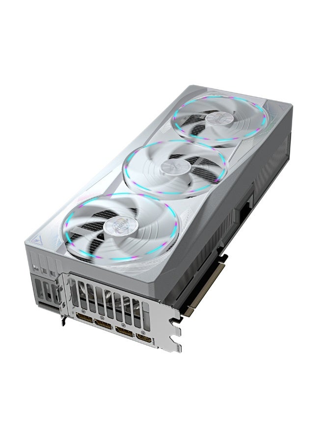 GIGABYTE AORUS GeForce RTX 5090 MASTER ICE 32GB GDDR7 Graphics Card, 512-bit, 28Gbps, PCIe 5.0, Triple WINDFORCE Cooling, Vapor Chamber, RGB, LCD Edge View, 3x DisplayPort 2.1, 1x HDMI 2.1, Dual BIOS, AI Ray Tracing, 8K Ready, White | GV-N5090AORUSM ICE-32GD - Image 4