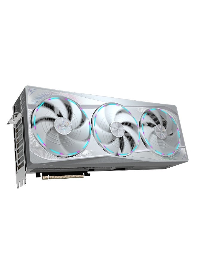 GIGABYTE AORUS GeForce RTX 5090 MASTER ICE 32GB GDDR7 Graphics Card, 512-bit, 28Gbps, PCIe 5.0, Triple WINDFORCE Cooling, Vapor Chamber, RGB, LCD Edge View, 3x DisplayPort 2.1, 1x HDMI 2.1, Dual BIOS, AI Ray Tracing, 8K Ready, White | GV-N5090AORUSM ICE-32GD - Image 5