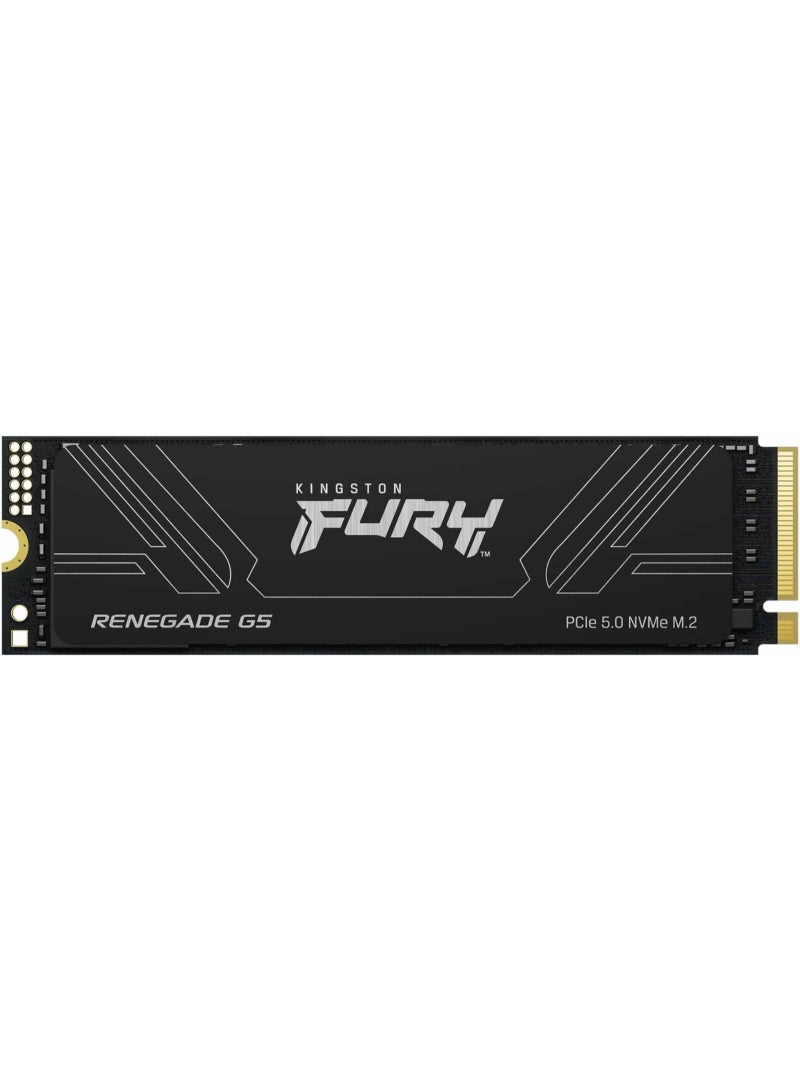 Kingston FURY Renegade G5 PCIe 5.0 NVMe M.2 Internal SSD, 2TB (2048GB) Capacity, Sequential Read / Write 14,700 / 14,000 MB/s, 3D TLC NAND, SM2508 Controller, Black | SFYR2S/2T0 2 TB  - Image 1
