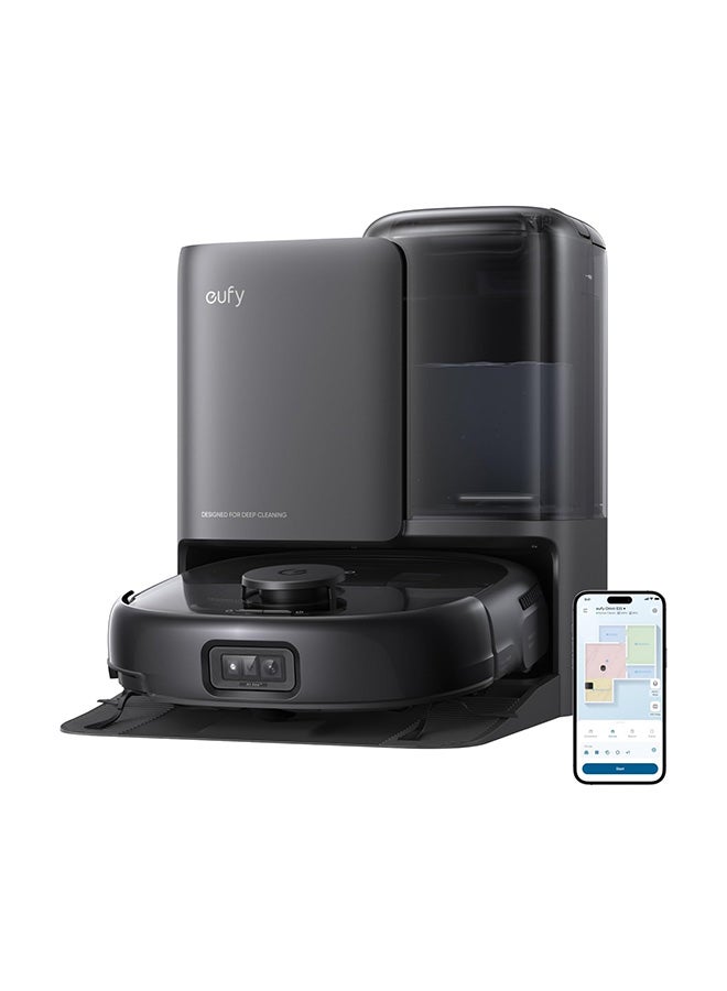 إيوفي مكنسة كهربائية روبوتية E25 مع ممسحة، نظام هيدرو جيت، شفط قوي توربو 20,000 باسكال، بدون تشابك، تنظيف عميق من الزاوية إلى الزاوية ورفع الممسحة، مع محطة شاملة أوتوماتيكية - Image 1