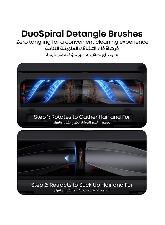 إيوفي مكنسة كهربائية روبوتية E25 مع ممسحة، نظام هيدرو جيت، شفط قوي توربو 20,000 باسكال، بدون تشابك، تنظيف عميق من الزاوية إلى الزاوية ورفع الممسحة، مع محطة شاملة أوتوماتيكية - Image 5