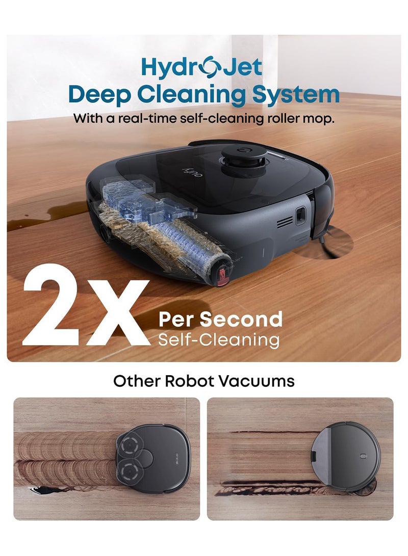 eufy E25 Omni Robot Vacuum Cleaner with Mop, HydroJet System, 20,000 Pa Turbo Powerful Suction, Zero Tangling, Corner-to-Edge Deep Cleaning and Mop Lifting, with Auto All-In-One Station 60 W T2353 Black - Image 5