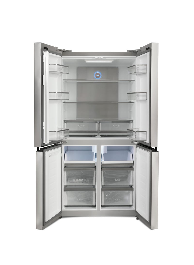 BLACK+DECKER 567L Cross Door Refrigerator – Inverter, Total No Frost, LED Display, Super Cooling And Freezing, Open Door Alarm - 150 W BXREF542NF4DISNX Silver  - Image 2