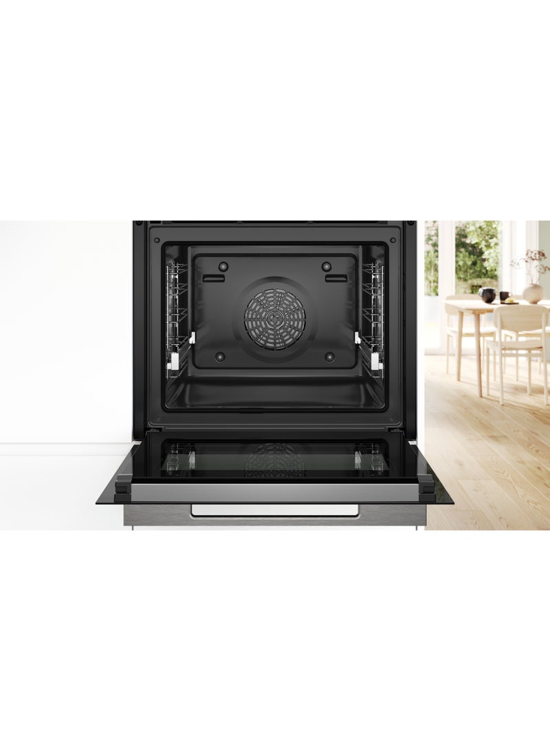 BOSCH 60x60 Cm Built-In Oven, Digital Control Ring, Series 8, TFT Touch Display, Pyrolytic Cleaning, Home Connect for Remote Monitoring, HBG776NB1M Black HBG776NB1M Black - Image 3