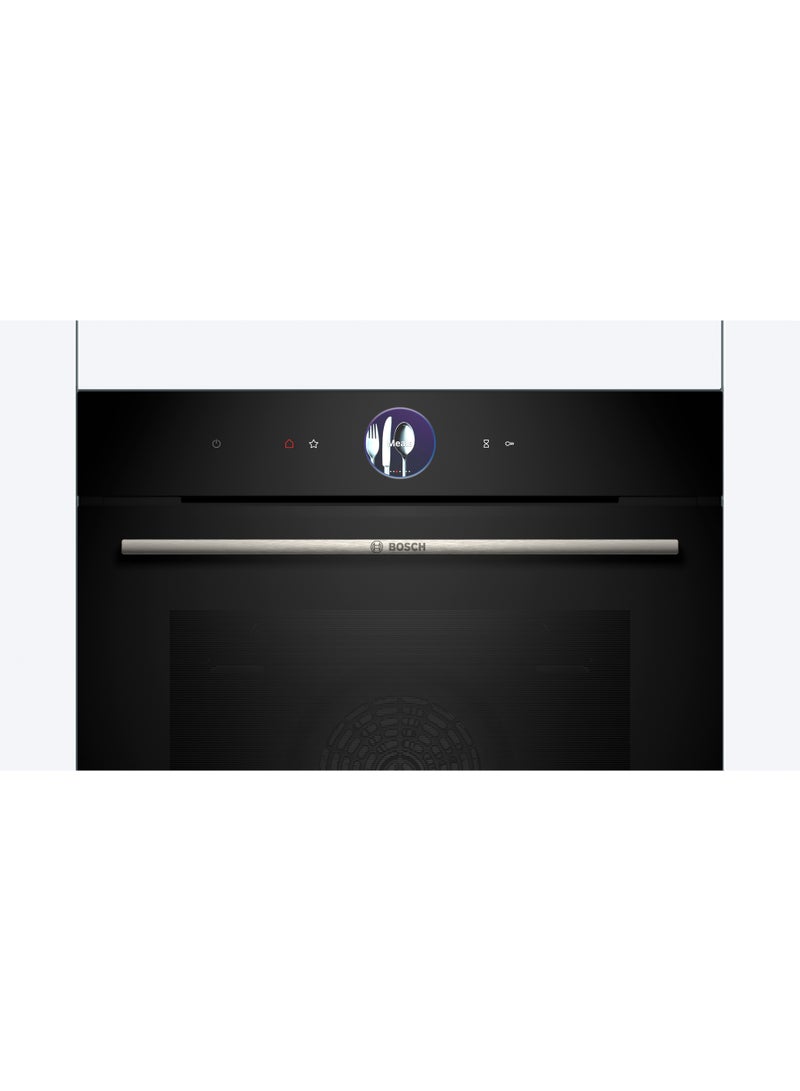 BOSCH 60x60 Cm Built-In Oven, Digital Control Ring, Series 8, TFT Touch Display, Pyrolytic Cleaning, Home Connect for Remote Monitoring, HBG776NB1M Black HBG776NB1M Black - Image 2