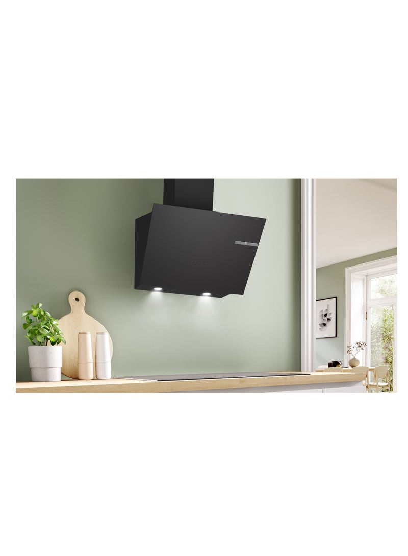BOSCH 60 cm Wall-Mounted Cooker Hood – 700 m³/h Extraction, 2-Speed Touch Control - 210 W DWK66PJ60M Black - Image 4