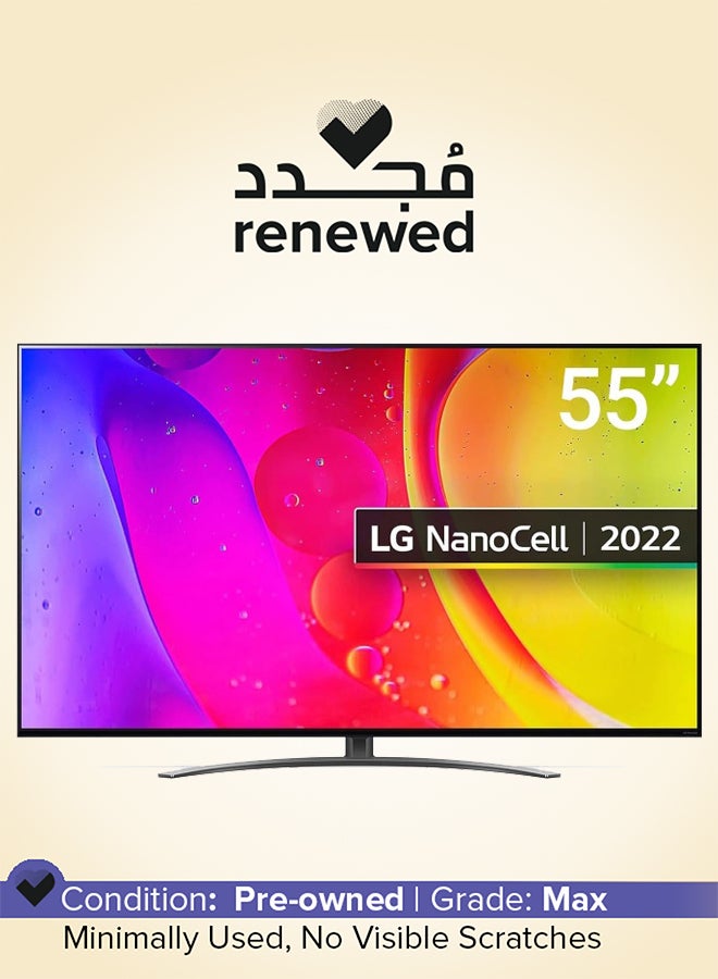 LG Renewed - 55-Inch NanoCell Nano Color A5 Gen 5 4K Processor Local Dimming TV 55NANO846QA-AMAE black - Image 1