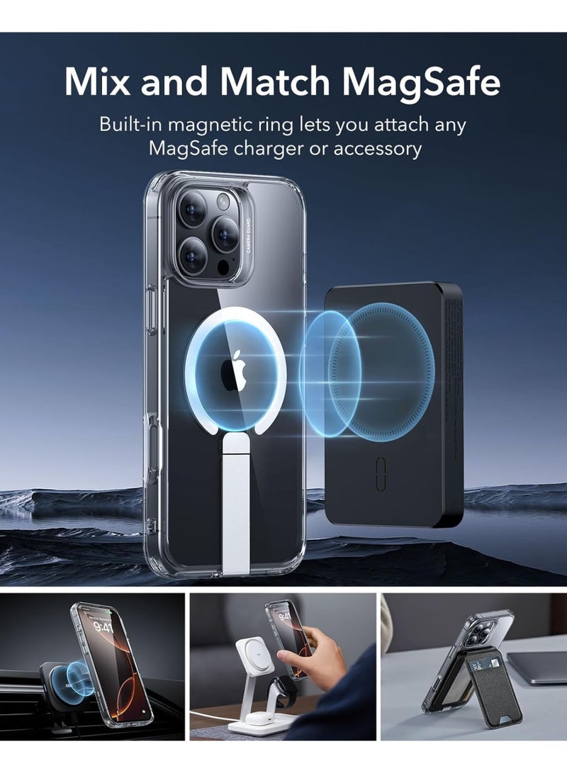اي اس ار For iPhone 16 Pro Max Case with Stand, Camera Control Compatible with MagSafe, Magnetic Kickstand Case for iPhone 16 Pro Max, Military-Grade Protection Shockproof Case, Boost Series clear - Image 5