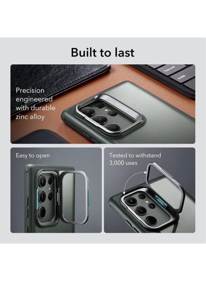 ESR Shock Armor Kickstand Case, Compatible with Samsung S23 Ultra, 1 Screen Guard green - Image 2