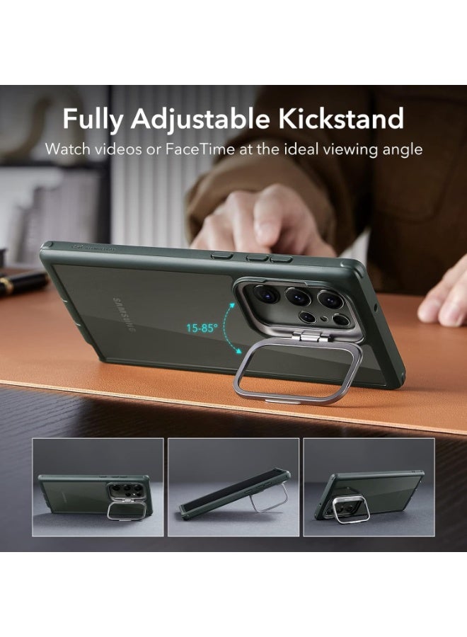 ESR Shock Armor Kickstand Case, Compatible with Samsung S23 Ultra, 1 Screen Guard green - Image 3