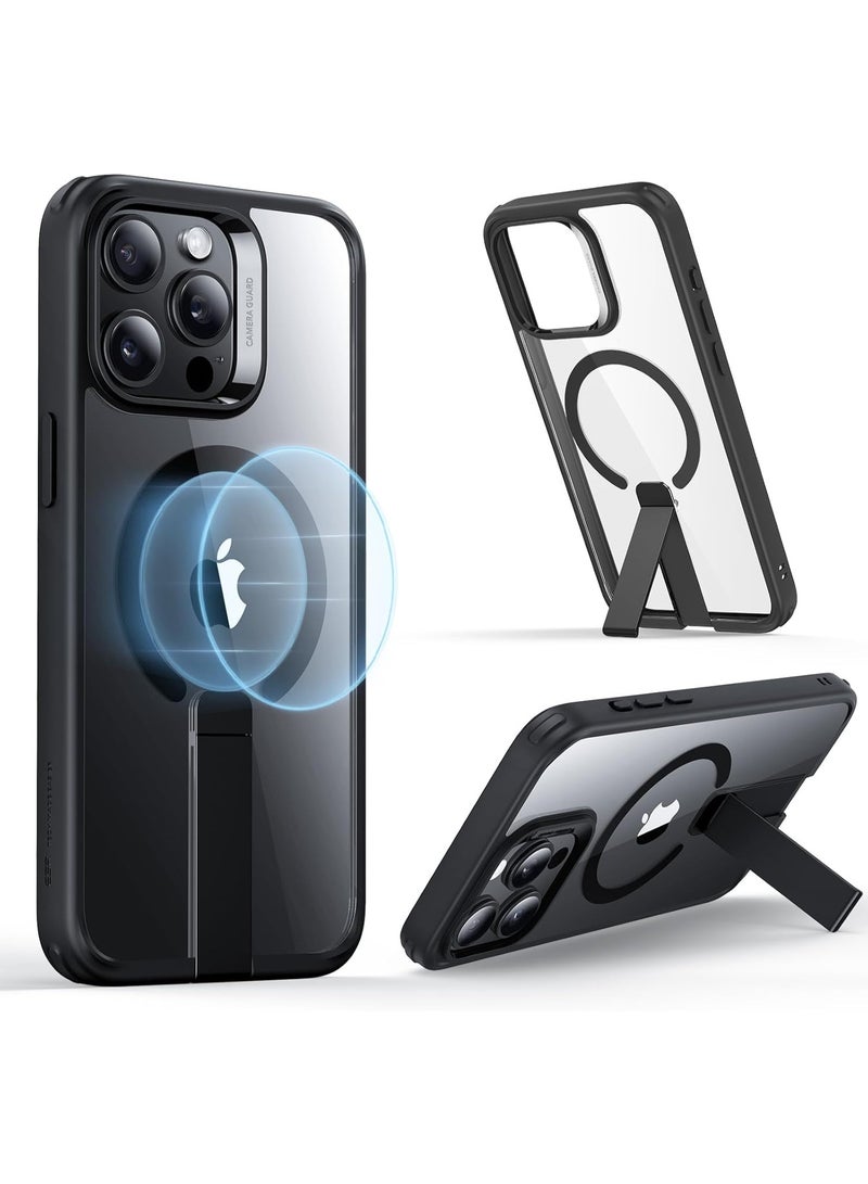 اي اس ار For iPhone 15 Pro Max Case,Compatible with MagSafe,Fully Adjustable Flickstand,Military-Grade Drop Protection,Slim Back Cover with Patented Kickstand, Boost Series black - Image 1