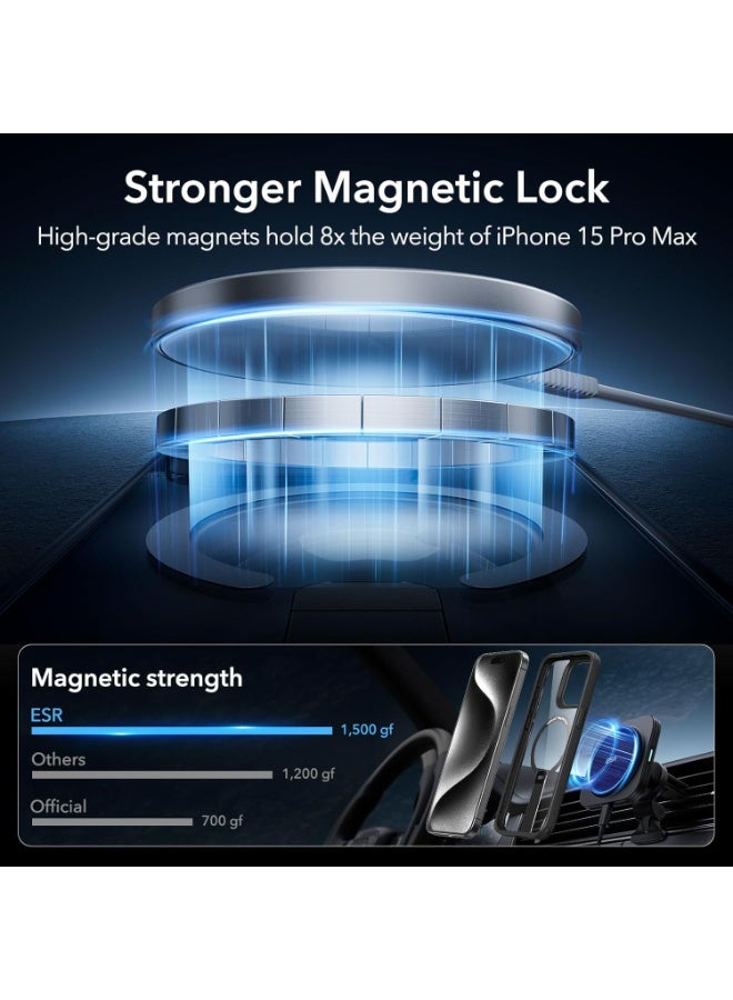 اي اس ار For iPhone 15 Pro Max Case,Compatible with MagSafe,Fully Adjustable Flickstand,Military-Grade Drop Protection,Slim Back Cover with Patented Kickstand, Boost Series black - Image 5