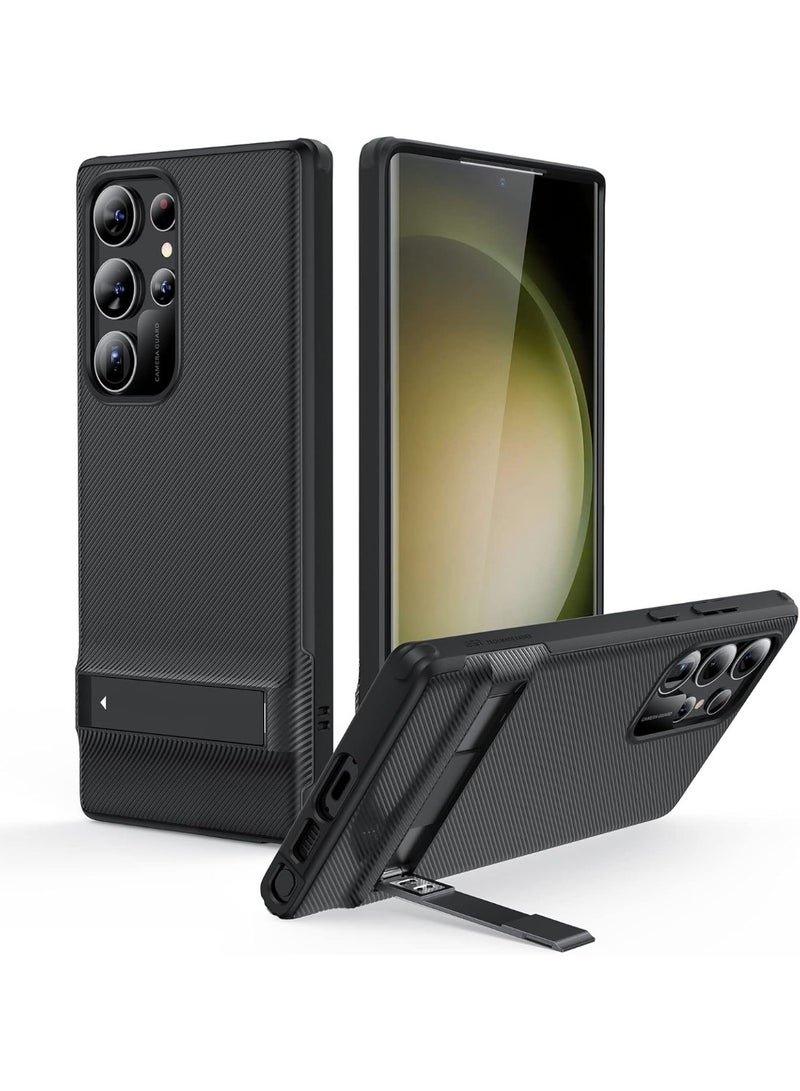 ESR For Samsung S23 Ultra Case, 3 Stand Modes for S23 Ultra Stand Case, Military-Grade Drop Protection, Supports Wireless Charging, Boost Kickstand Case for Samsung Galaxy S23 Ultra black - Image 1
