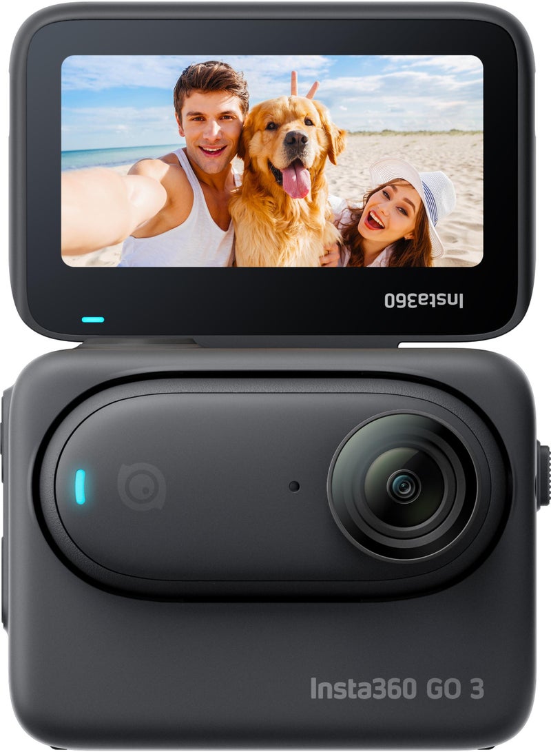 Insta360 GO 3 (128GB) Black-Small And Lightweight Action Camera, Portable And Versatile, Hands-Free POV, Mount Anywhere, Multifunctional Action Pod, Waterproof, for Travel, Sports, Vlog, Digital Zoom  - Image 1
