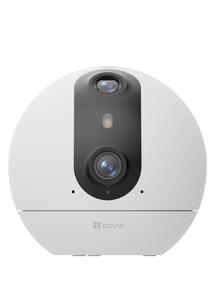 EZVIZ C60P Dual Mix 2K Dual-Lens Smart Wi-Fi Camera, 360° Panoramic View, AI Human Shape Detection, Smart Tracking, IR Night Vision (10m), H.265 Compression, 2-Way Audio, Bluetooth Pairing, Dual-Band Wi-Fi 6, Supports MicroSD (Up to 512GB), Type-C Power, No Subscription Fee, CE/UL Certified  - Image 1