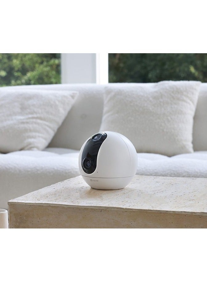 EZVIZ C60P Dual Mix 2K Dual-Lens Smart Wi-Fi Camera, 360° Panoramic View, AI Human Shape Detection, Smart Tracking, IR Night Vision (10m), H.265 Compression, 2-Way Audio, Bluetooth Pairing, Dual-Band Wi-Fi 6, Supports MicroSD (Up to 512GB), Type-C Power, No Subscription Fee, CE/UL Certified  - Image 3
