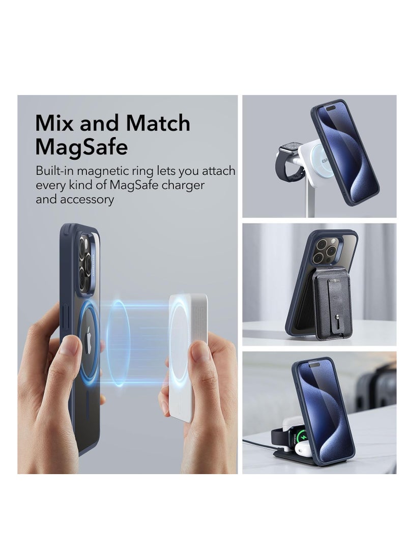 ESR for iPhone 15 Pro Max Case, Compatible with MagSafe, Yellowing Resistant, Scratch-Resistant Back, Magnetic Phone Cover for iPhone 15 Pro Max, Classic Series, Clear Blue Clear Blue - Image 4