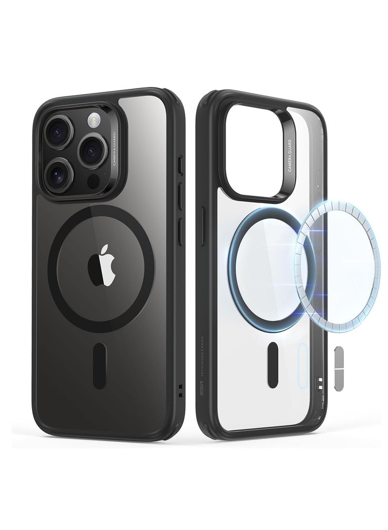 ESR Classic Hybrid Case (HaloLock), Compatible with iPhone 15 Pro Max, Clear Black Clear/Black - Image 1