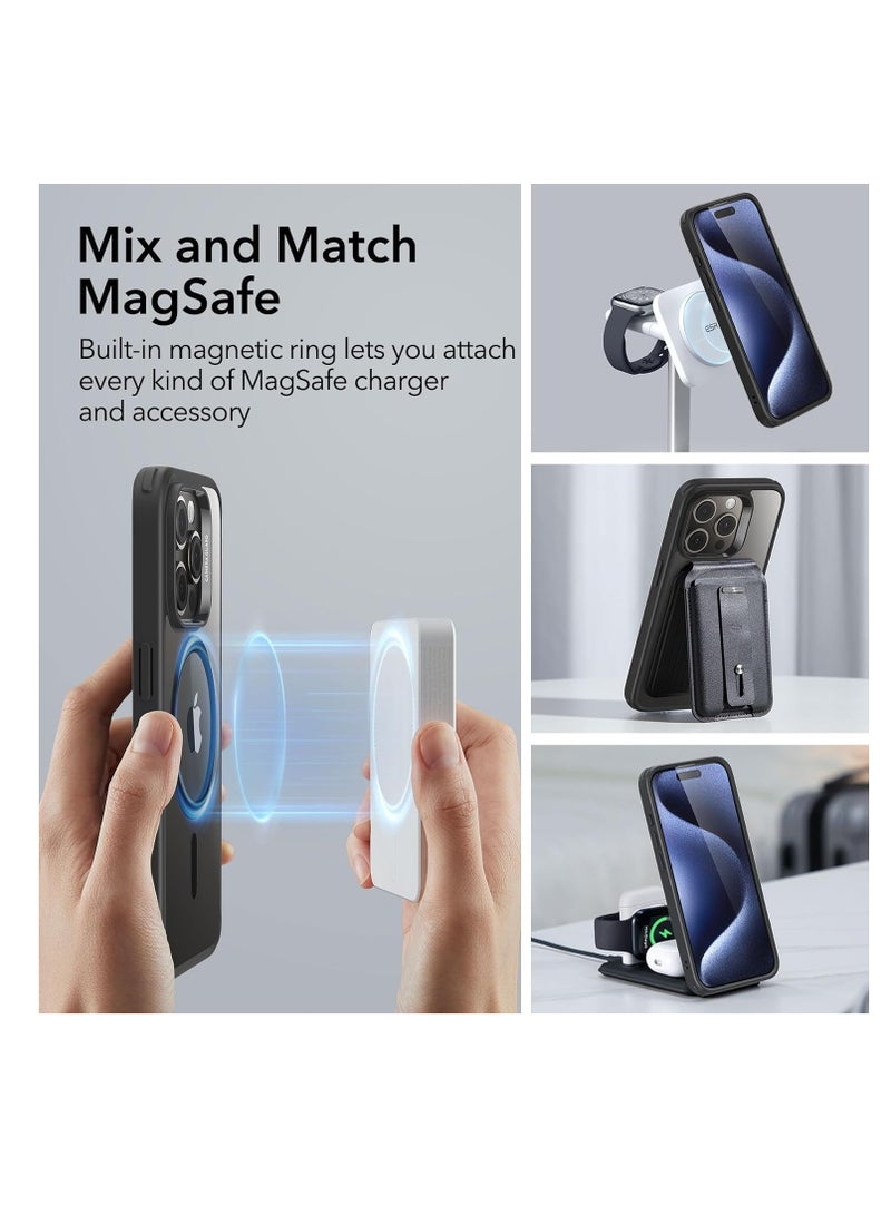 ESR Classic Hybrid Case (HaloLock), Compatible with iPhone 15 Pro Max, Clear Black Clear/Black - Image 3