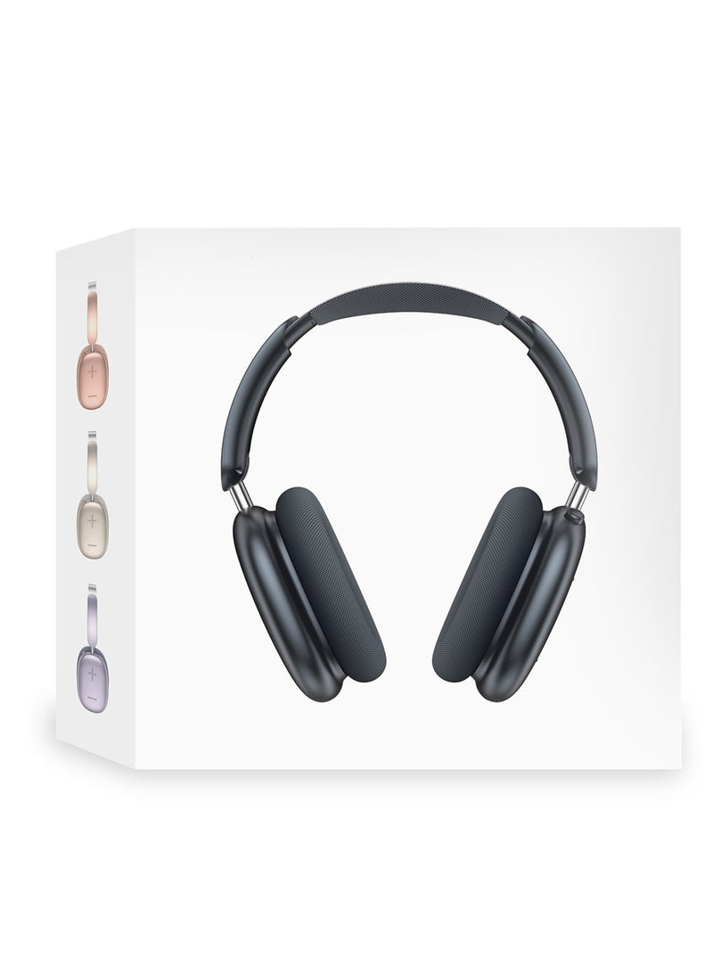 MARGOUN Air Max Pro Wireless Over Ear Headphones with Active Noiose Cancellation and Built-in Mi, Comfortable and Lightweight - Midnight Midnight  - Image 3