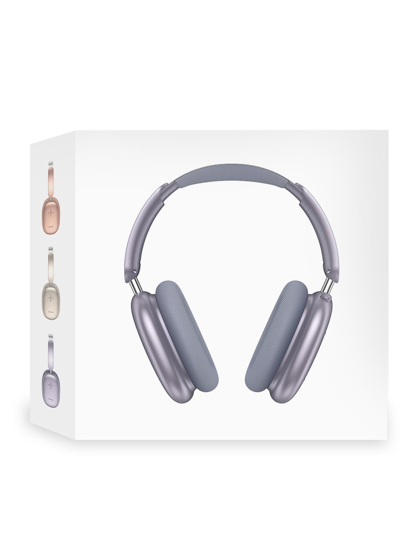 MARGOUN Air Max Pro Wireless Over Ear Headphones with Active Noiose Cancellation and Built-in Mi, Comfortable and Lightweight - Purple purple  - Image 3