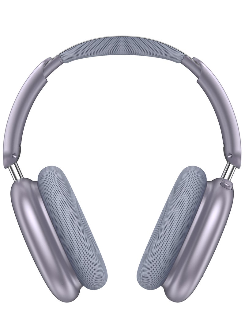 MARGOUN Air Max Pro Wireless Over Ear Headphones with Active Noiose Cancellation and Built-in Mi, Comfortable and Lightweight - Purple purple  - Image 1