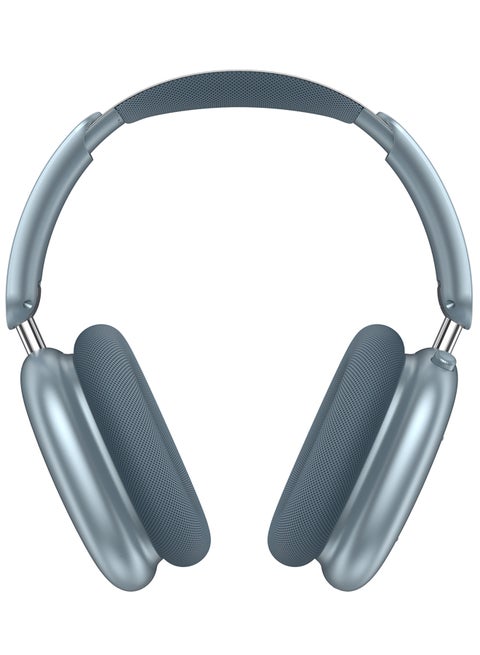 سماعات أذن فوق الأذن اللاسلكية Air Max Pro مع إلغاء الضوضاء النشط وميكروفون مدمج، مريحة وخفيفة الوزن - زرقاء