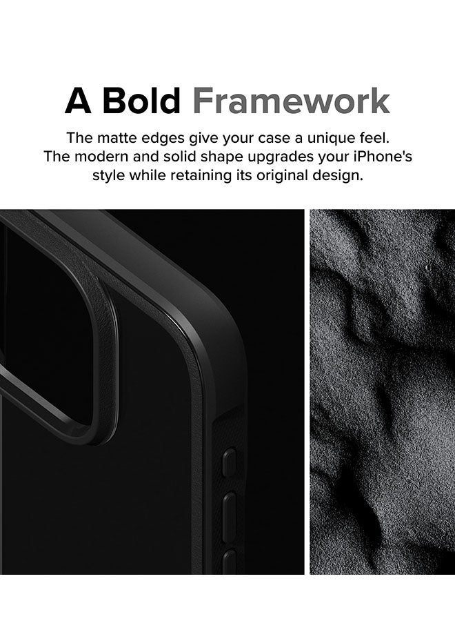 Ringke Fusion Bold Compatible with iPhone 15 Pro Max Case Cover Firm Grip Frame Anti-Yellowing Anti-Fingerprint Frosted Hard Back Shockproof Bumper Back Cover - black - Image 3