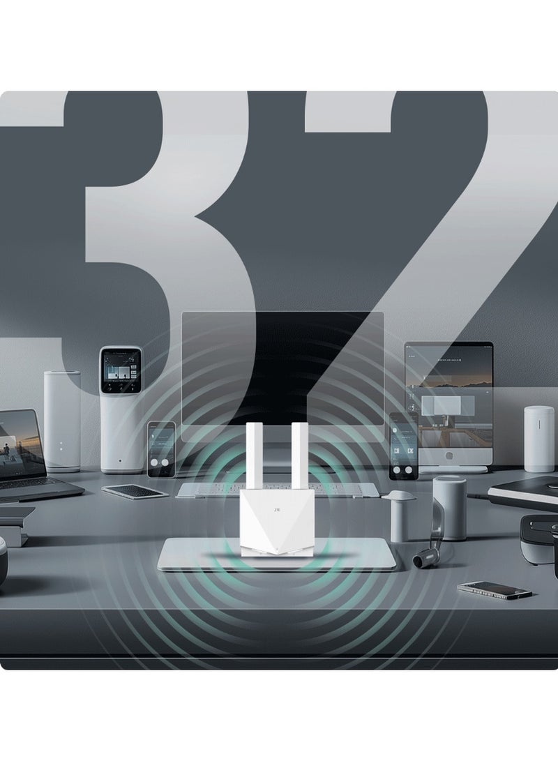 زد تي اي جهاز توجيه ZTE K12 4G Wifi6 ببطارية سعة 2500 مللي أمبير - Image 3